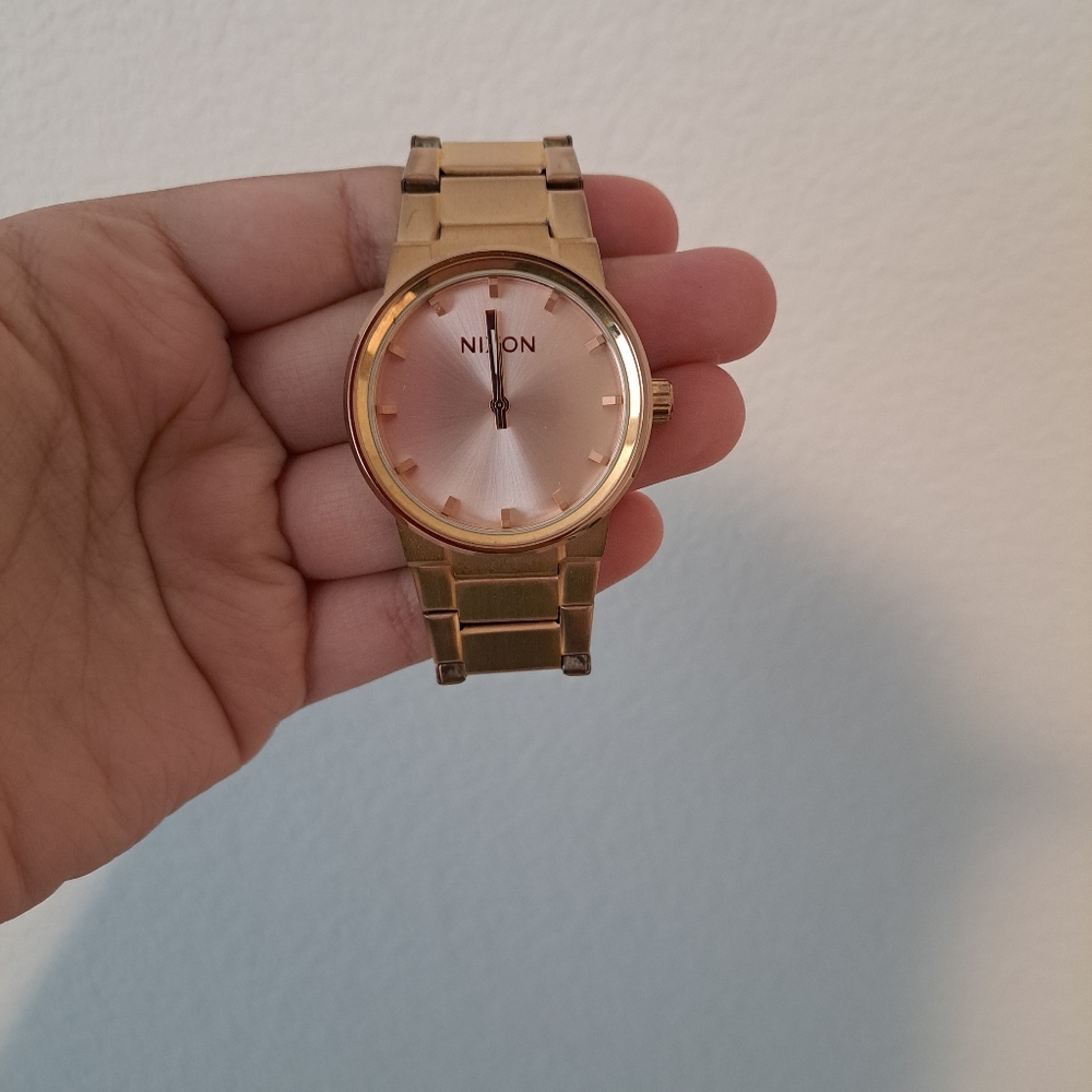 Nixon Cannon Gold Analog Watch